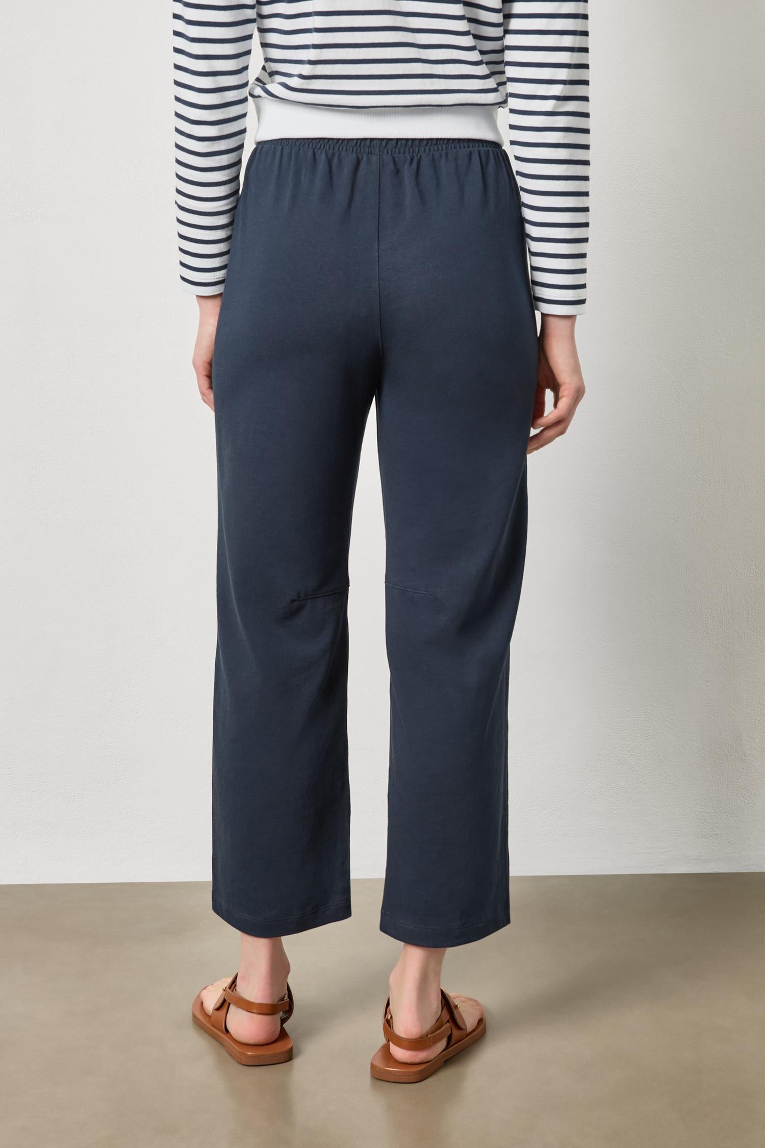 Side Panel Straight Leg Pant Womens Pant Navy A2