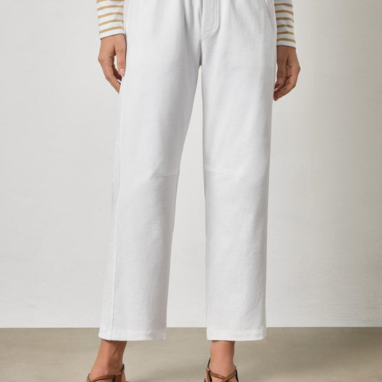 Side Panel Straight Leg Pant Womens Pant White A1
