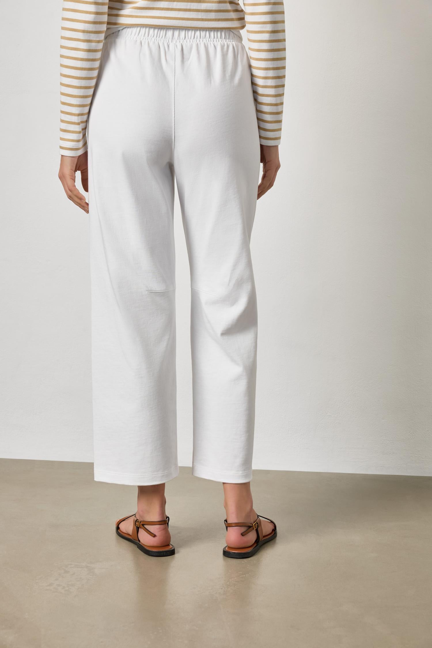 Side Panel Straight Leg Pant Womens Pant White A2