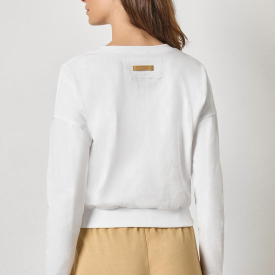 Rib Trim Cardigan Womens Top White A2