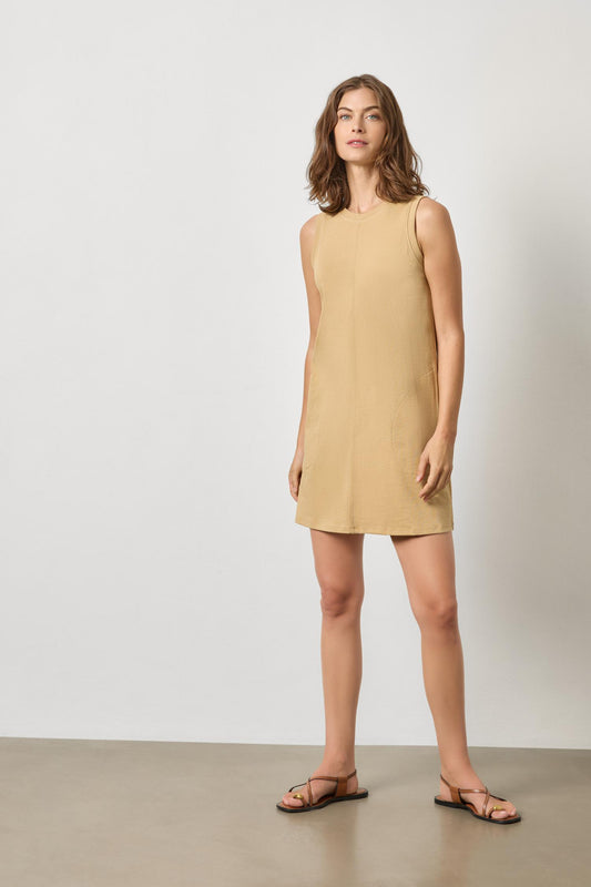 Center Seam Tank Dress Womens Dress Burlap A1