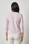 Side Slit Split Neck Top Womens Top Lavender A2