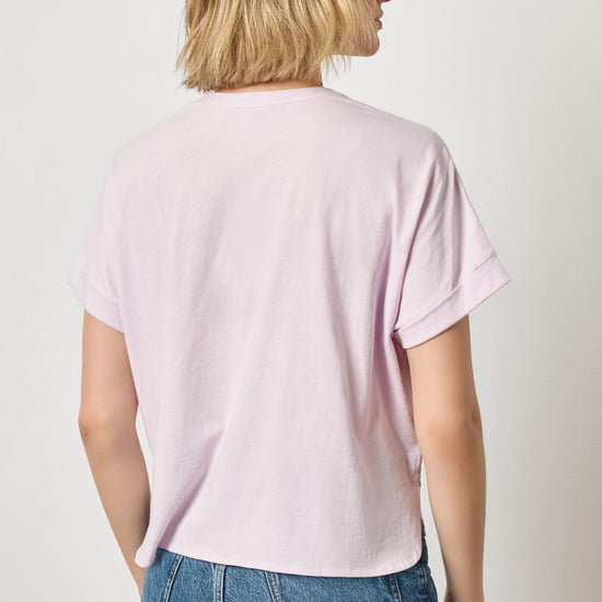 Cuffed Sleeve Dolman Button Down Womens Top Lavender A2