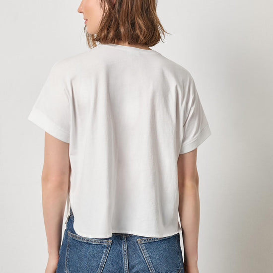 Cuffed Sleeve Dolman Button Down Womens Top White A2