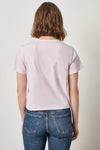 Contrast Roll Relaxed Crew Womens Top Lavender A2