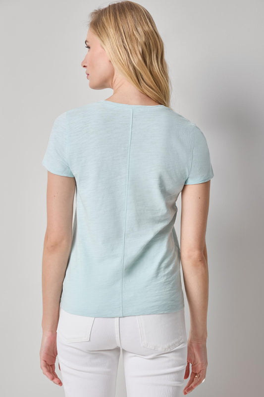 Short Sleeve Back Seam Crewneck Womens Top Seabreeze A2