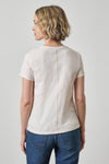 Short Sleeve Back Seam Crewneck Womens Top Tearose A2