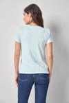 Short Sleeve Back Seam V-Neck Womens Top Seabreeze A2