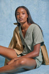 Boxy Popover Dolman Womens Top Sage C2