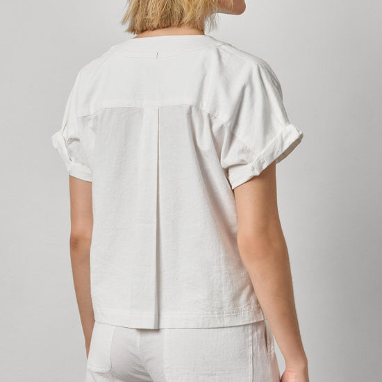 Boxy Popover Dolman Womens Top White A2