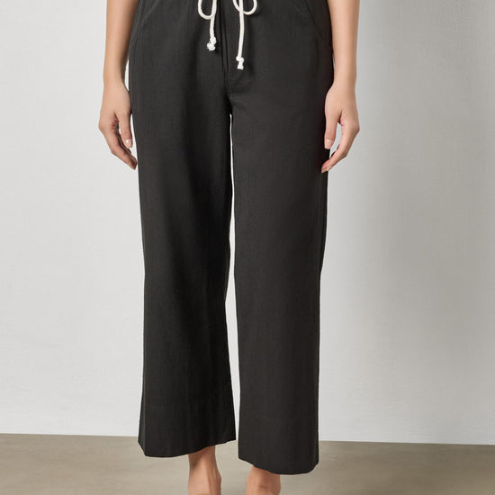 Wide Leg Summer Pant Womens Pant Black A1