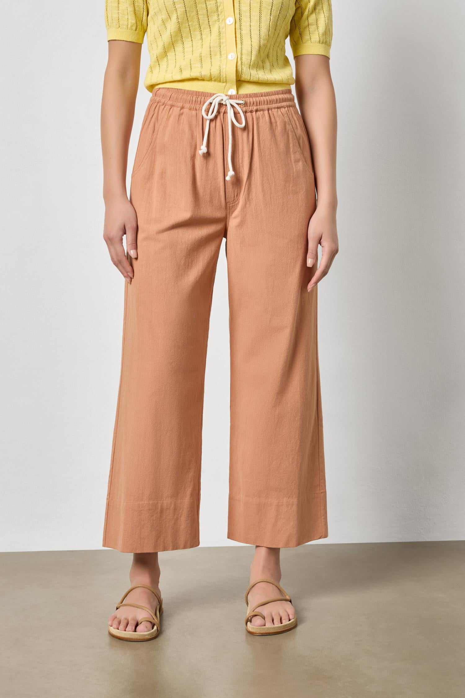 Wide Leg Summer Pant Womens Pant Carob A1