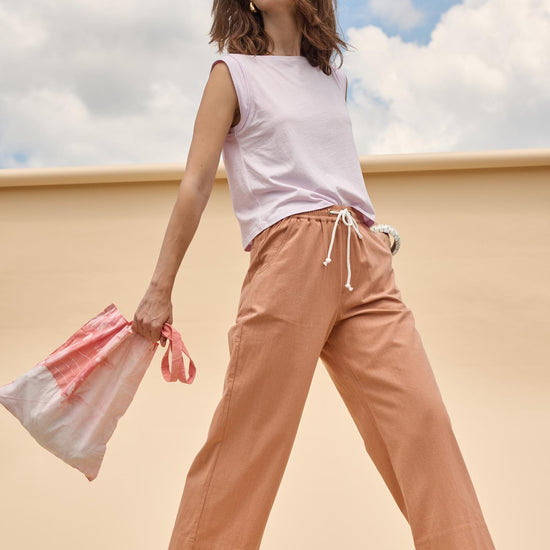 Wide Leg Summer Pant Womens Pant Carob C1