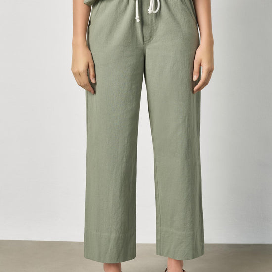 Wide Leg Summer Pant Womens Pant Sage A1