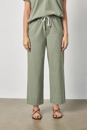 Wide Leg Summer Pant Womens Pant Sage A1