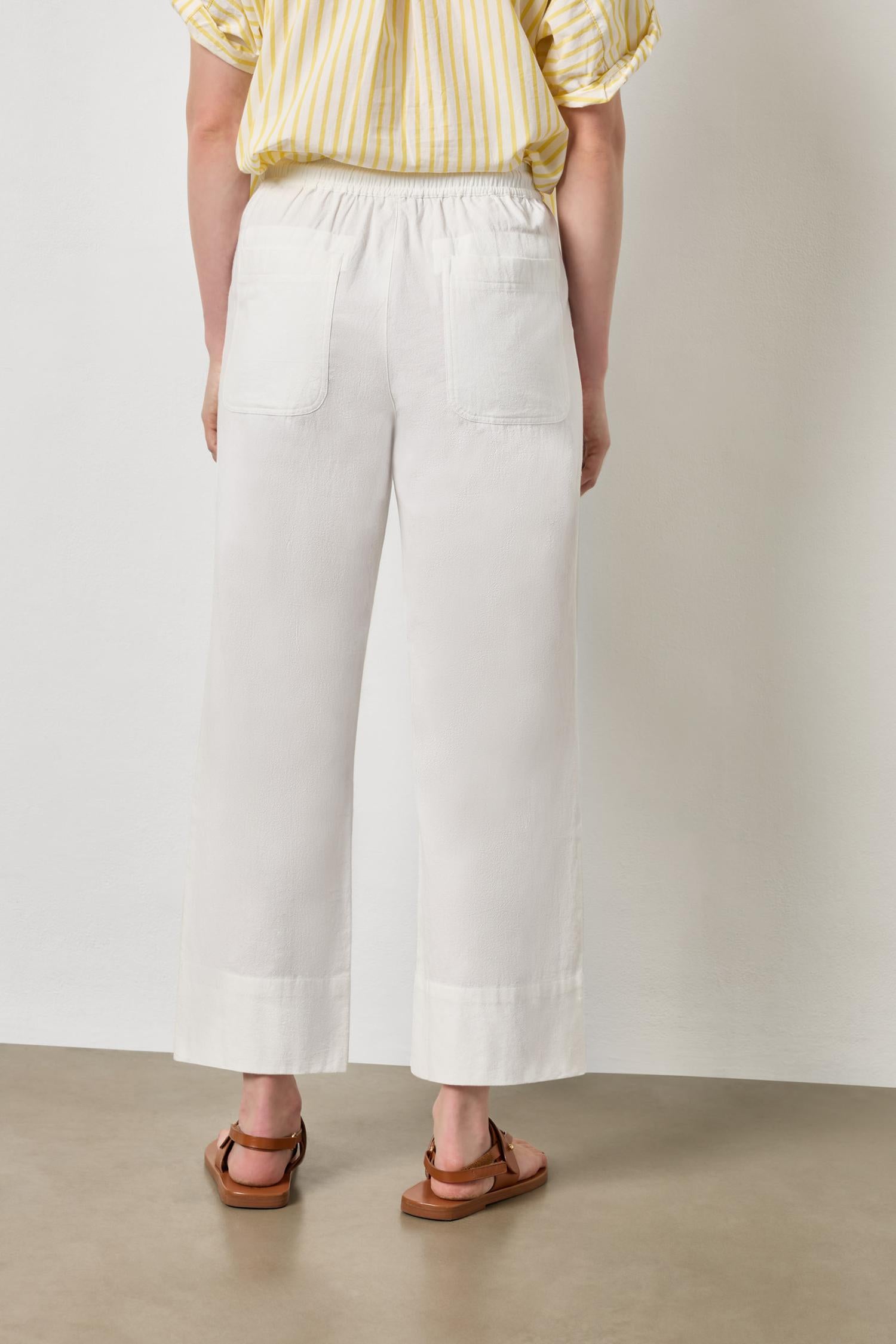 Wide Leg Summer Pant Womens Pant White A2