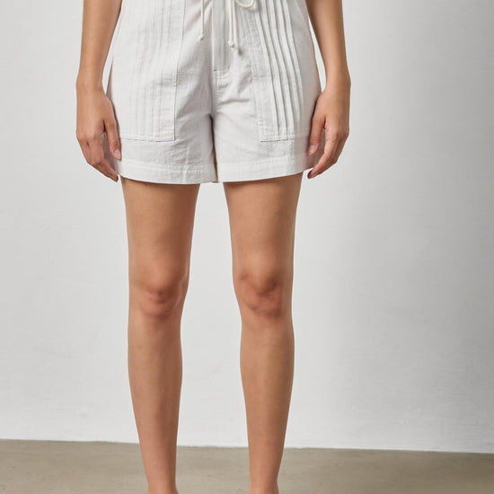 Pintuck Pocket Shorts Womens Short White A1