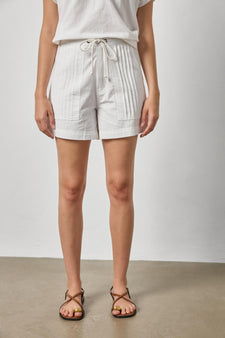 Pintuck Pocket Shorts Womens Short White A1