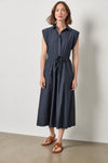 Gusset Sleeve Maxi Dress Womens Dress Navy A1