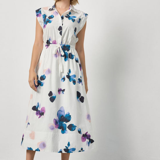 Gusset Sleeve Maxi Dress Womens Dress Orchid Print A3