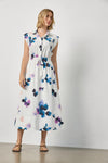 Gusset Sleeve Maxi Dress Womens Dress Orchid Print A3