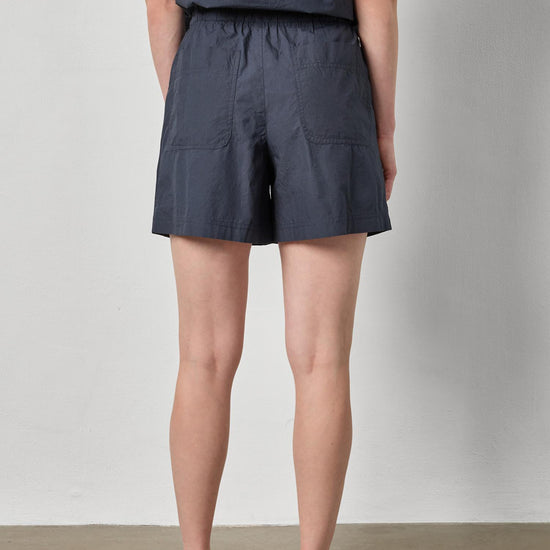 Pleat Waist Short Womens Short Navy A2