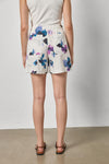 Pleat Waist Short Womens Short Orchid Print A2