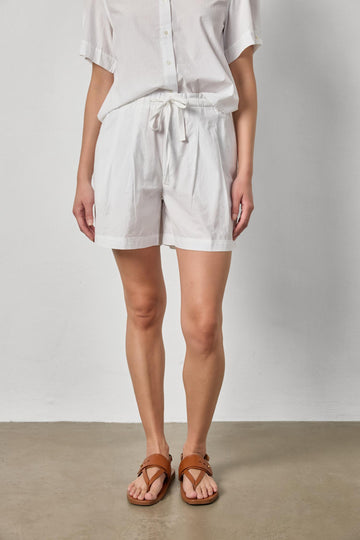 Pleat Waist Short Womens Short White A1