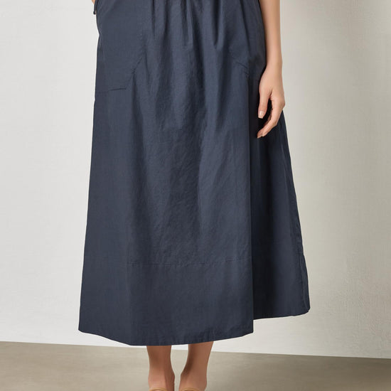A-Line Maxi Skirt in color Navy Image A1