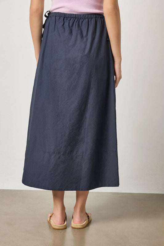 A-Line Maxi Skirt in color Navy Image A2