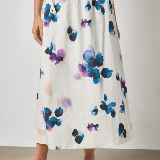 A-Line Maxi Skirt in color Orchid Print Image A1