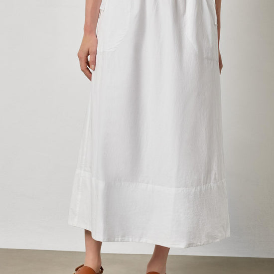 A-Line Maxi Skirt in color White Image A1