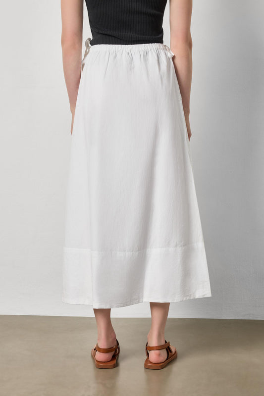 A-Line Maxi Skirt in color White Image A2