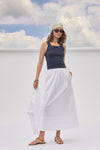 A-Line Maxi Skirt Womens Skirt White C1