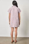 Twill Split Neck Collared Dress Womens Dress Thistle A2
