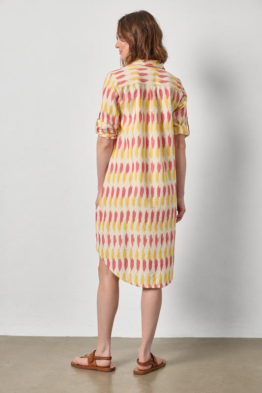 Ikat Shirt Dress Womens Dress Taffy Ikat A2