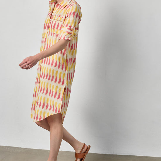 Ikat Shirt Dress Womens Dress Taffy Ikat A3