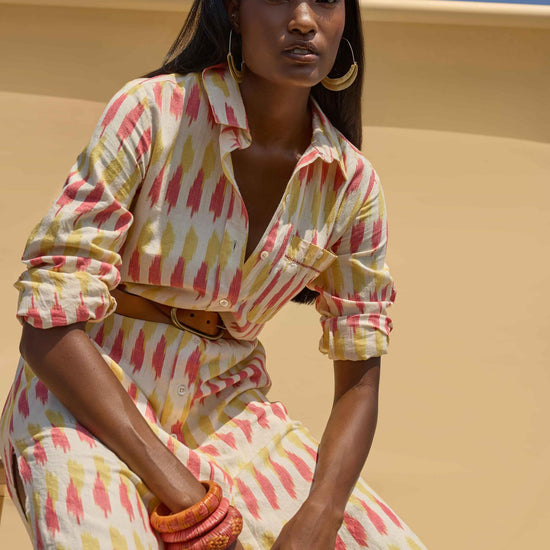 Ikat Shirt Dress Womens Dress Taffy Ikat C2