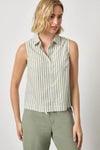 Striped Sleeveless Shirt Womens Top Pool Stripe A1