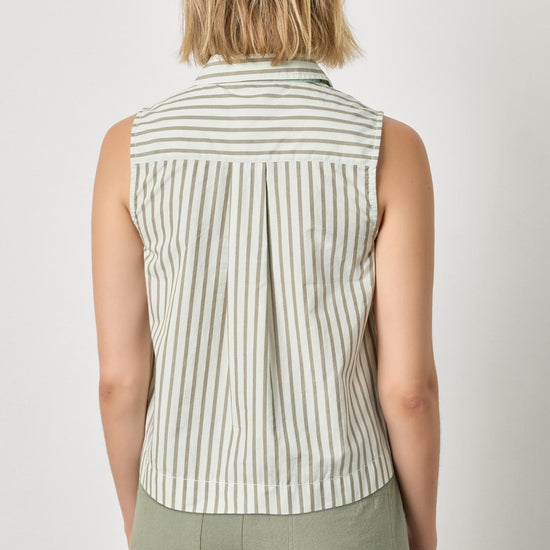 Striped Sleeveless Shirt in color Pool Stripe Image A2