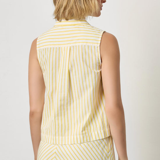 Striped Sleeveless Shirt in color Sunflower Stripe Image A2