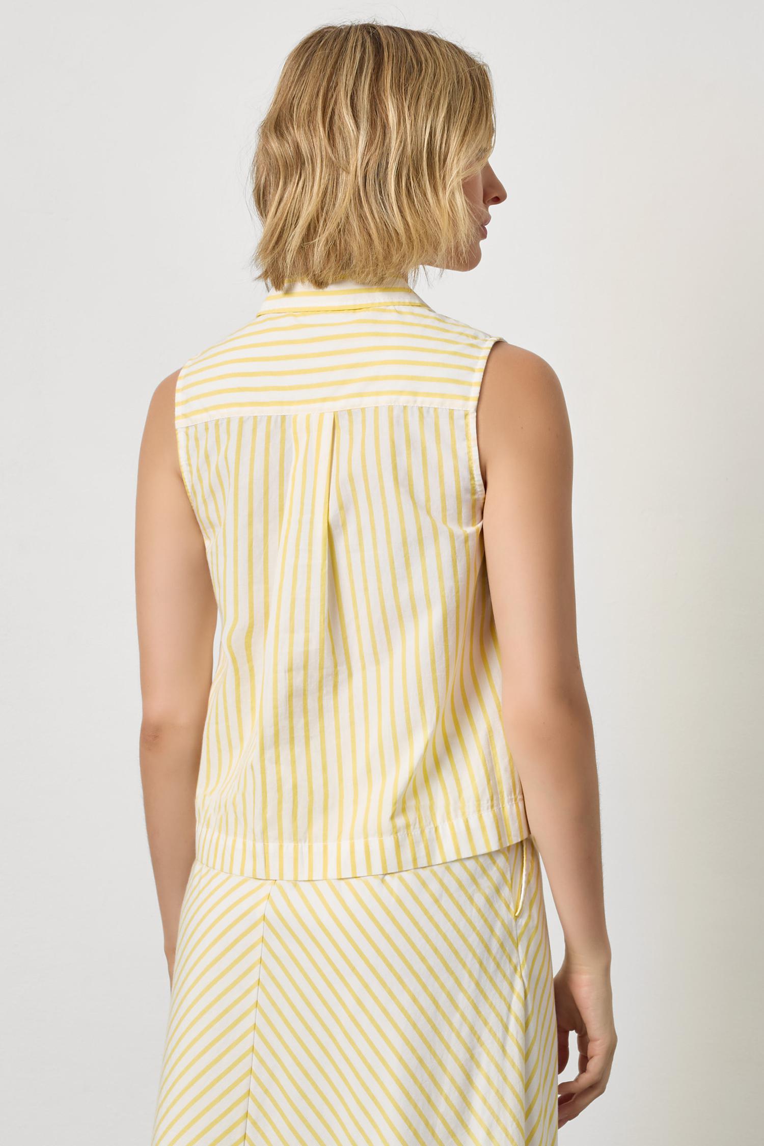 Striped Sleeveless Shirt in color Sunflower Stripe Image A2