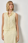 Striped Sleeveless Shirt Womens Top Sunflower Stripe A3