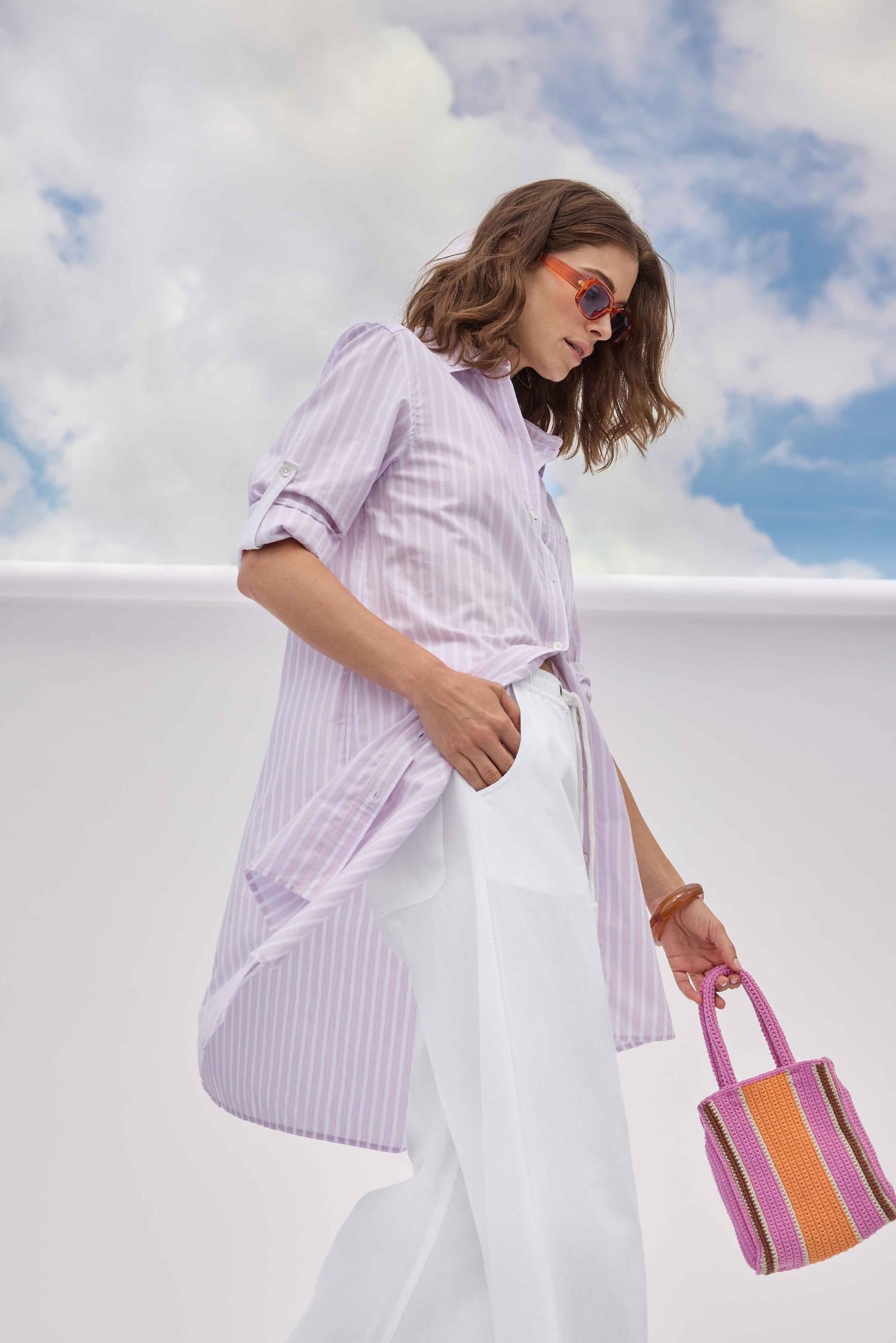 Striped Shirt Dress