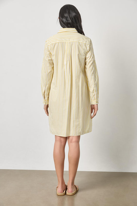Striped Shirt Dress in color Sunflower Stripe Image A2
