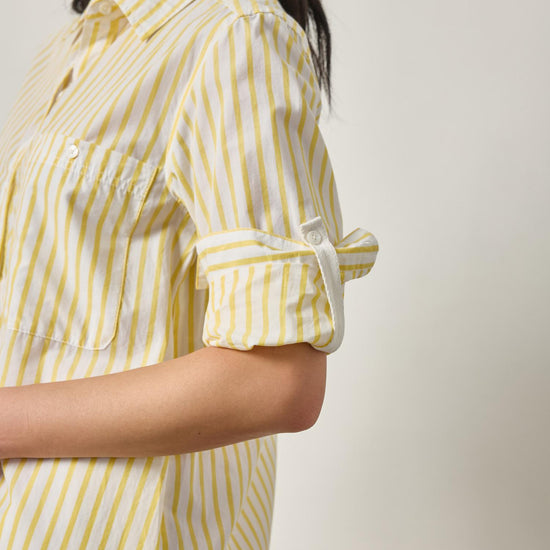 Striped Shirt Dress in color Sunflower Stripe Image A4
