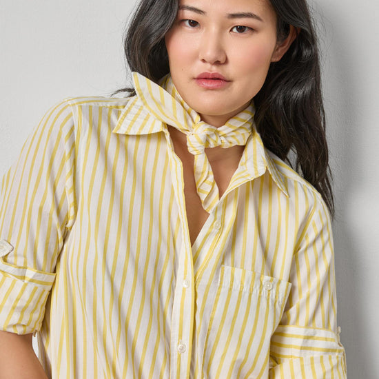 Striped Shirt Dress in color Sunflower Stripe Image A5