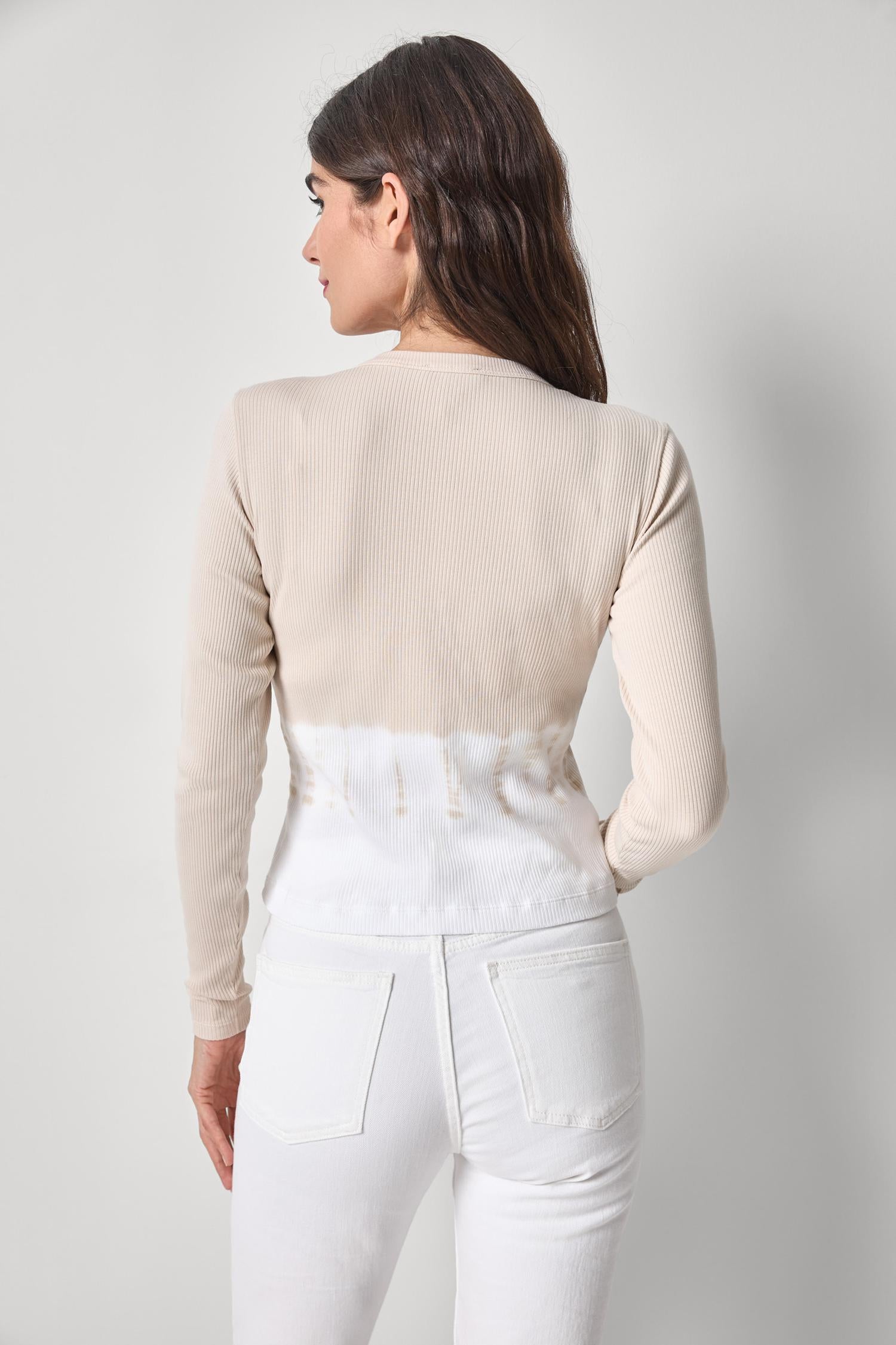 Bamboo Dye V-Neck Cardigan Womens Top Bamboo Dye A2