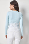 Bamboo Dye V-Neck Cardigan Womens Top Seabreeze Dye A2