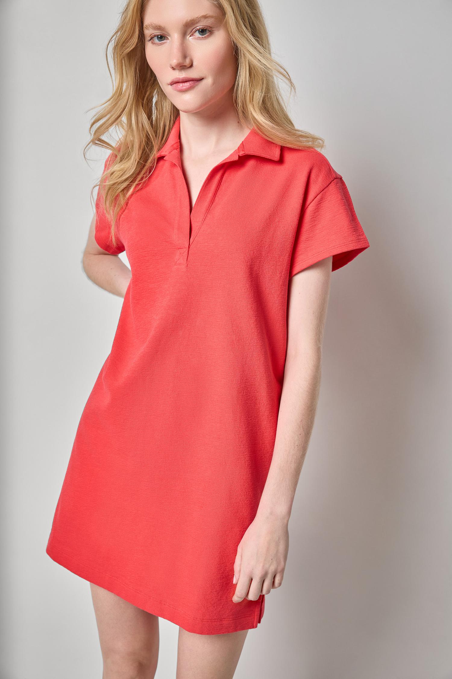 Textured Terry Tunic Dress Womens Dress Zinnia A1